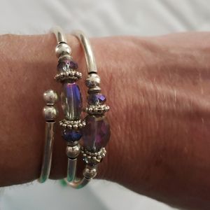 Silver Crystal Wrap Bracelet